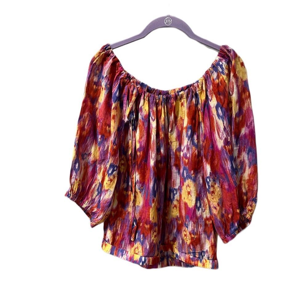 Banana Republic Factory Silk Blend Colorful Blouse